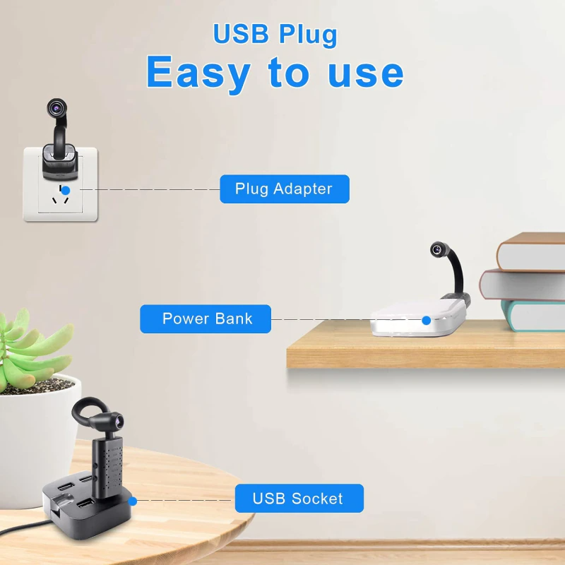 Mini Discreet WiFi Security Camera – Night Vision HD 1080P