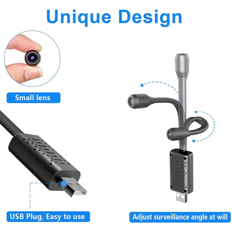 Mini Discreet WiFi Security Camera – Night Vision HD 1080P