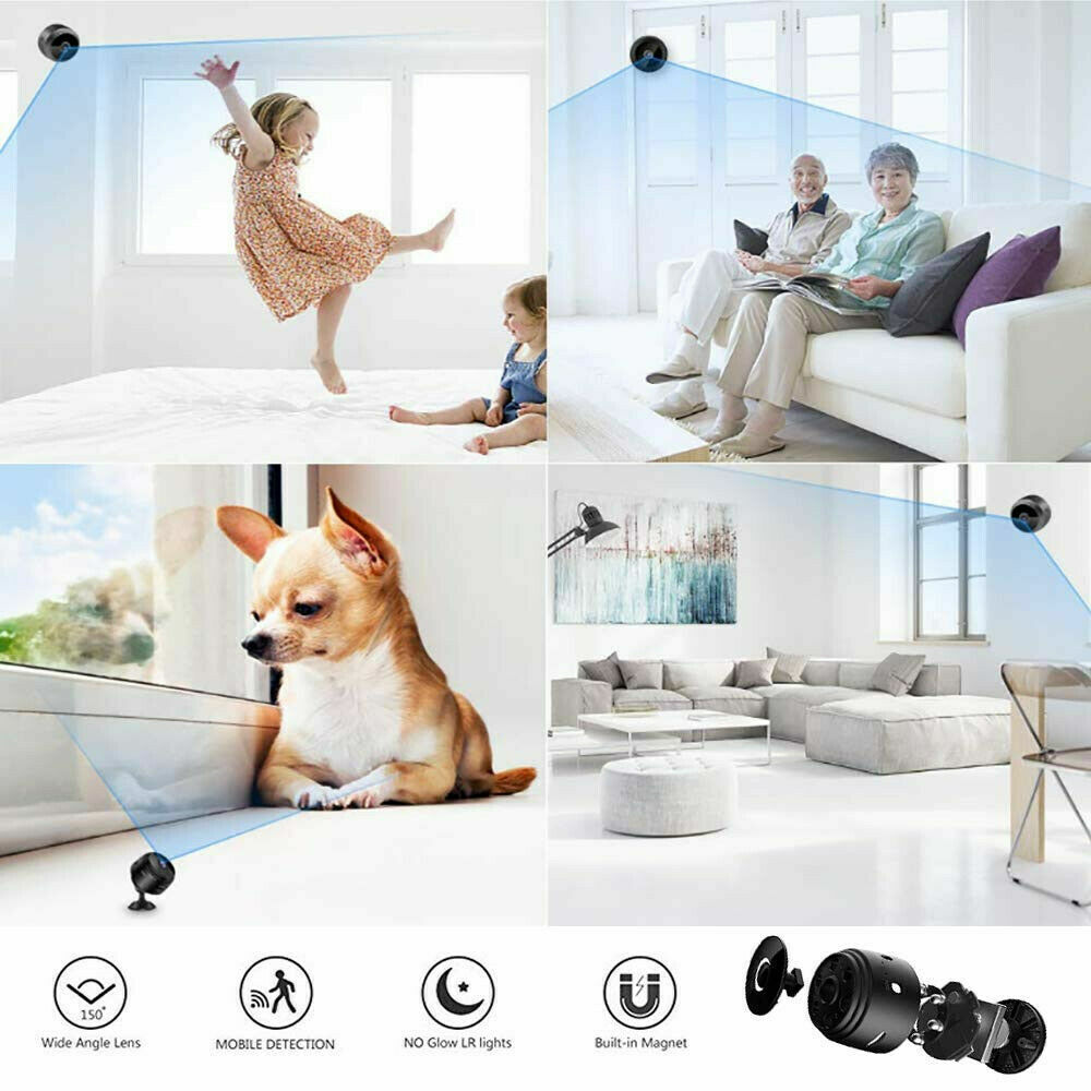 Mini Compact WiFi Home Security Camera – Night Vision HD USB 1080P