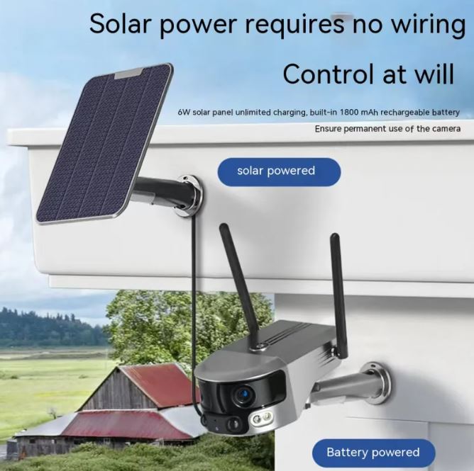 Solar Security Camera with 4G/WiFi Remote Monitoring