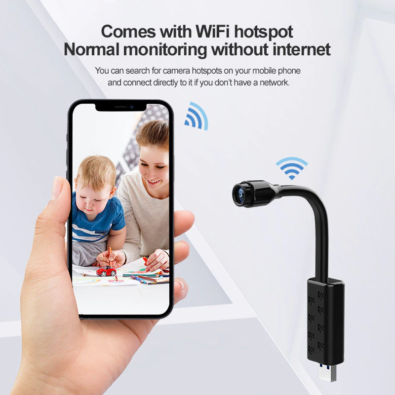 Mini Discreet WiFi Security Camera – Night Vision HD 1080P