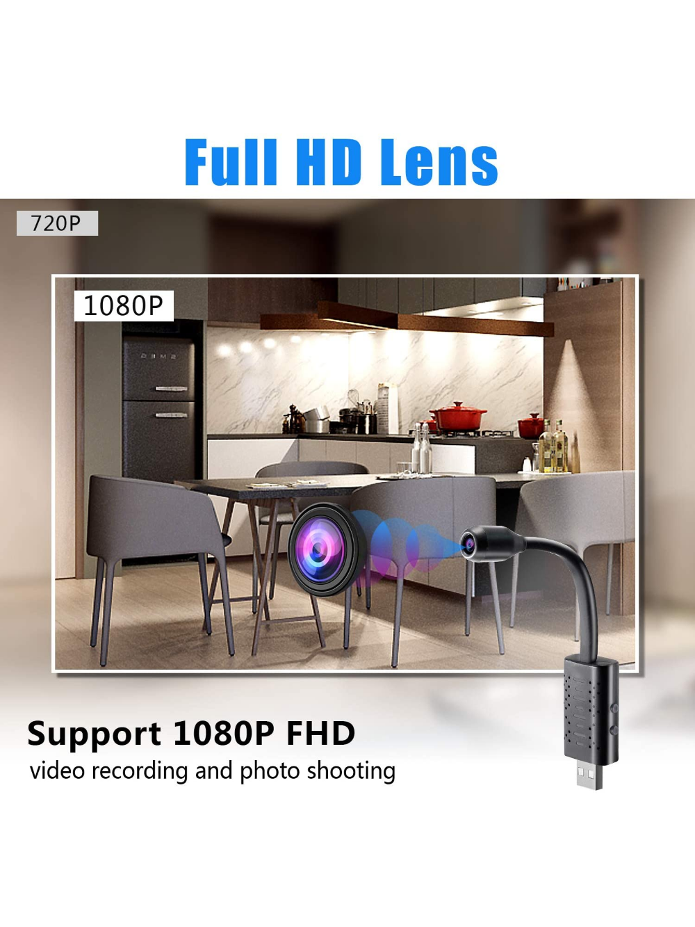 Mini Discreet WiFi Security Camera – Night Vision HD 1080P